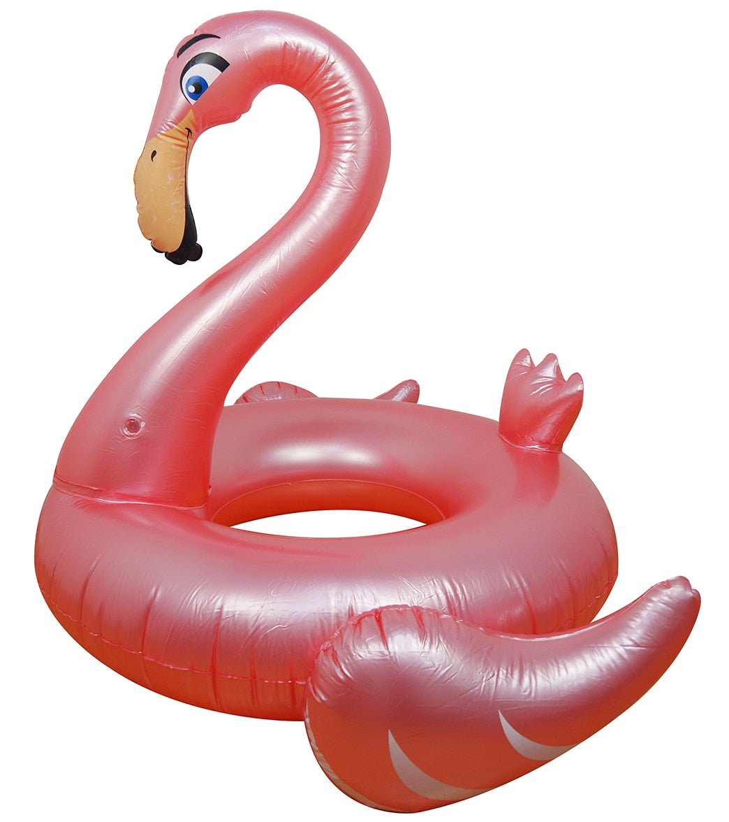 Clubswim Flamingo Inflatable Pool Swim Float Tube 58 Multi Color - Swimoutlet.com