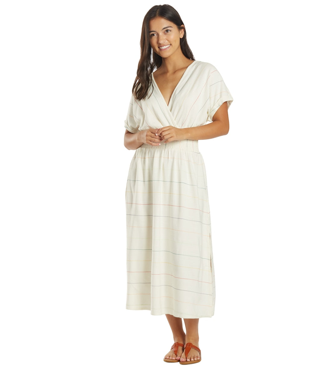 O'neill Women's Ciara Stripe Midi Dress - White Large - Swimoutlet.com