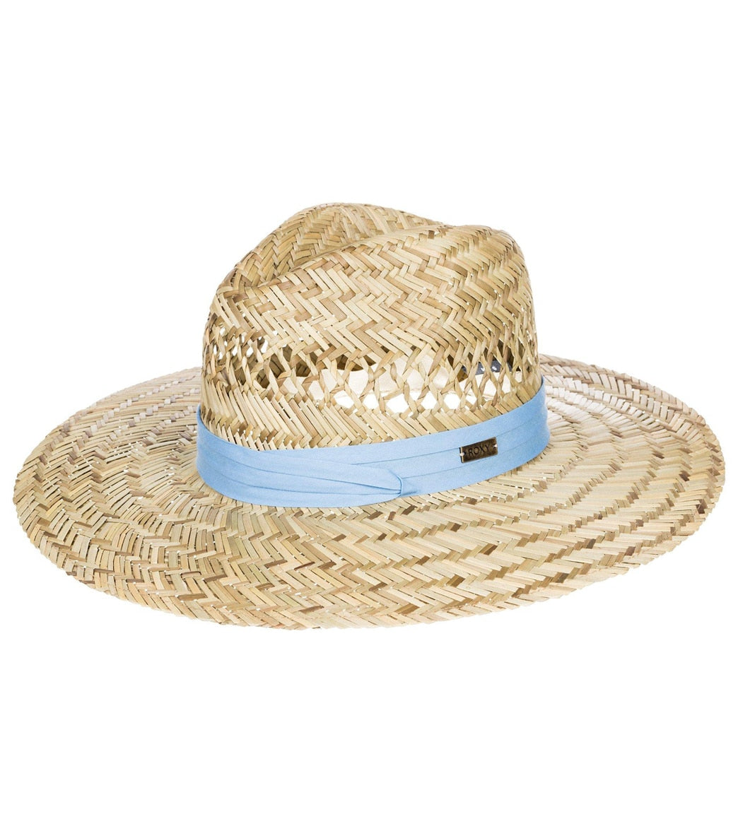 Roxy Women's Crashing Waves Wide Brim Straw Hat - Natural Small/Medium - Swimoutlet.com