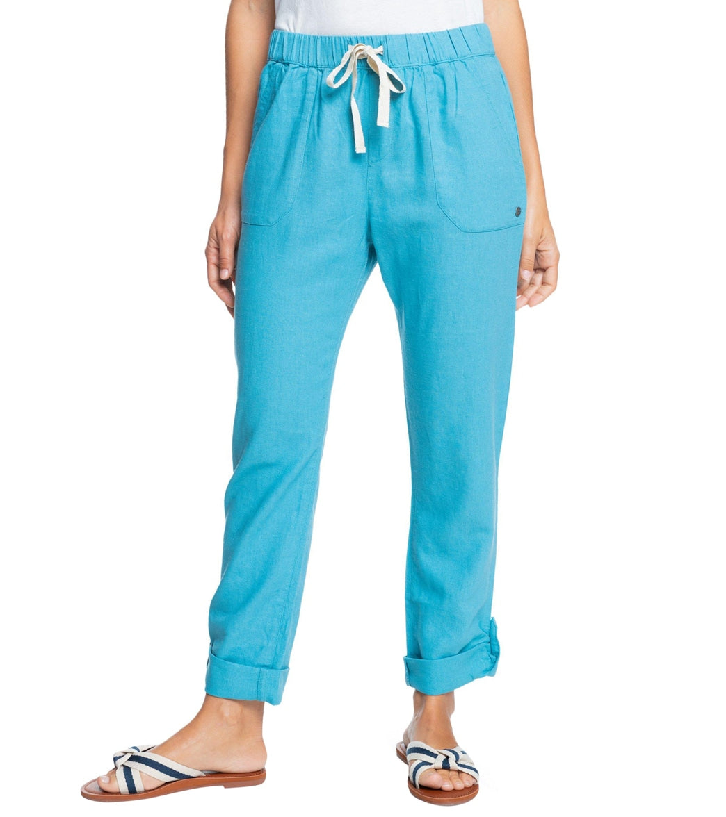 Roxy Women's On The Seashore Crop Pants - Adriatic Blue Large - Swimoutlet.com