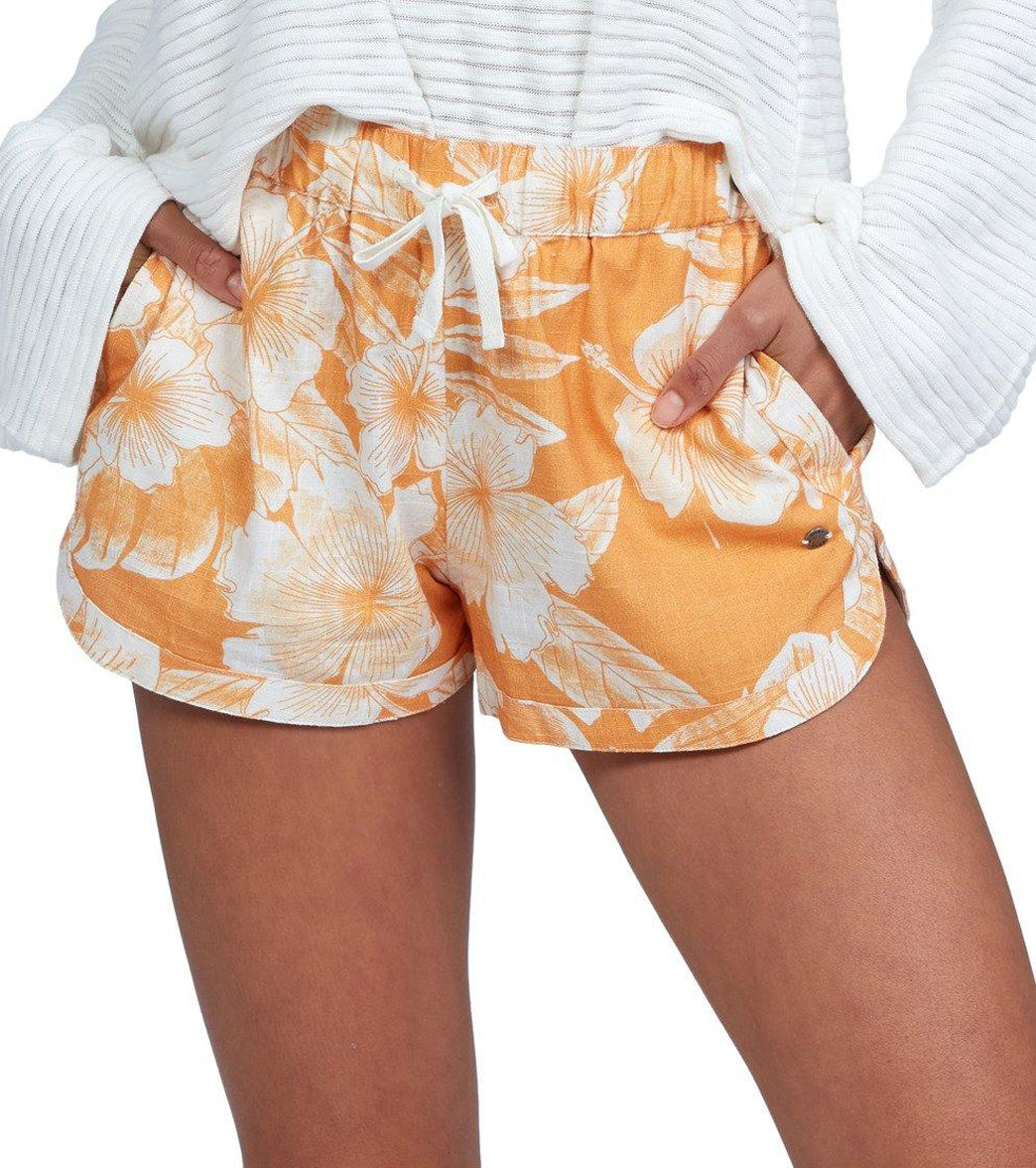 Roxy Women's There You Are Printed Short - Beach Glass Aloha Large - Swimoutlet.com