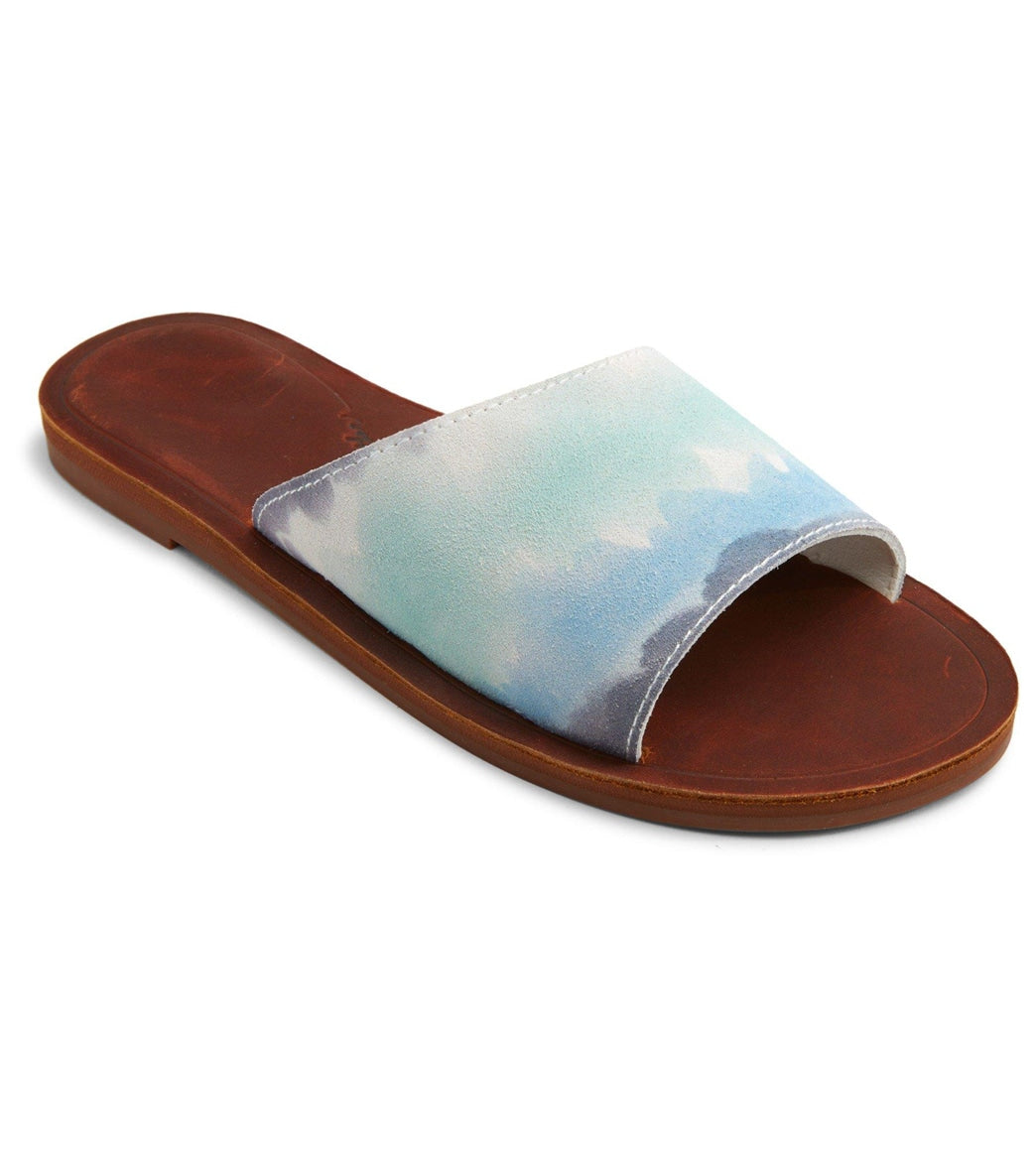 Roxy Women's Helena Lx Slides - Baha Blue 10 100% Rubber - Swimoutlet.com