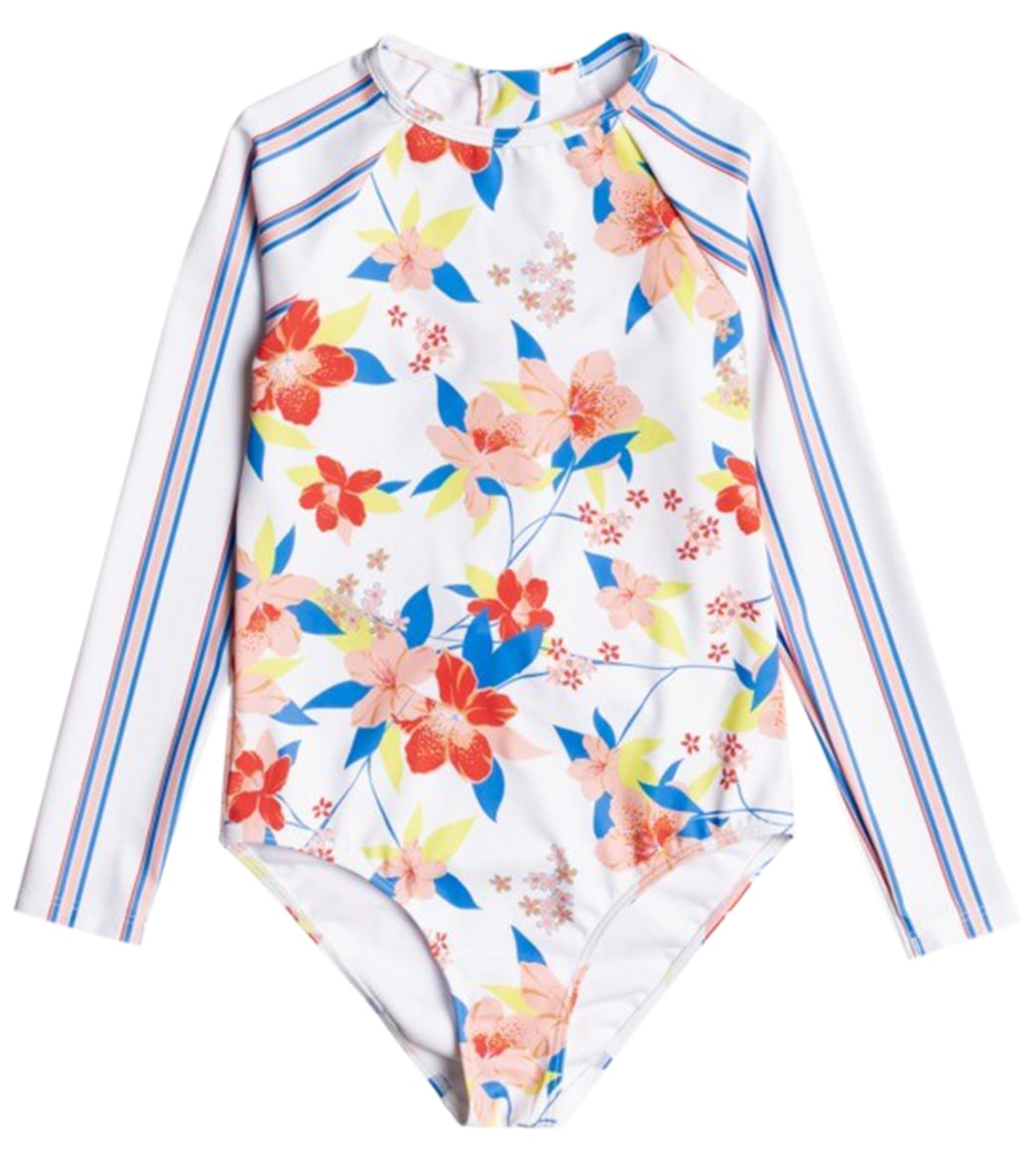 Roxy Girls' Friendly Flower Longsleeve One Piece Swimsuit at SwimOutlet.com