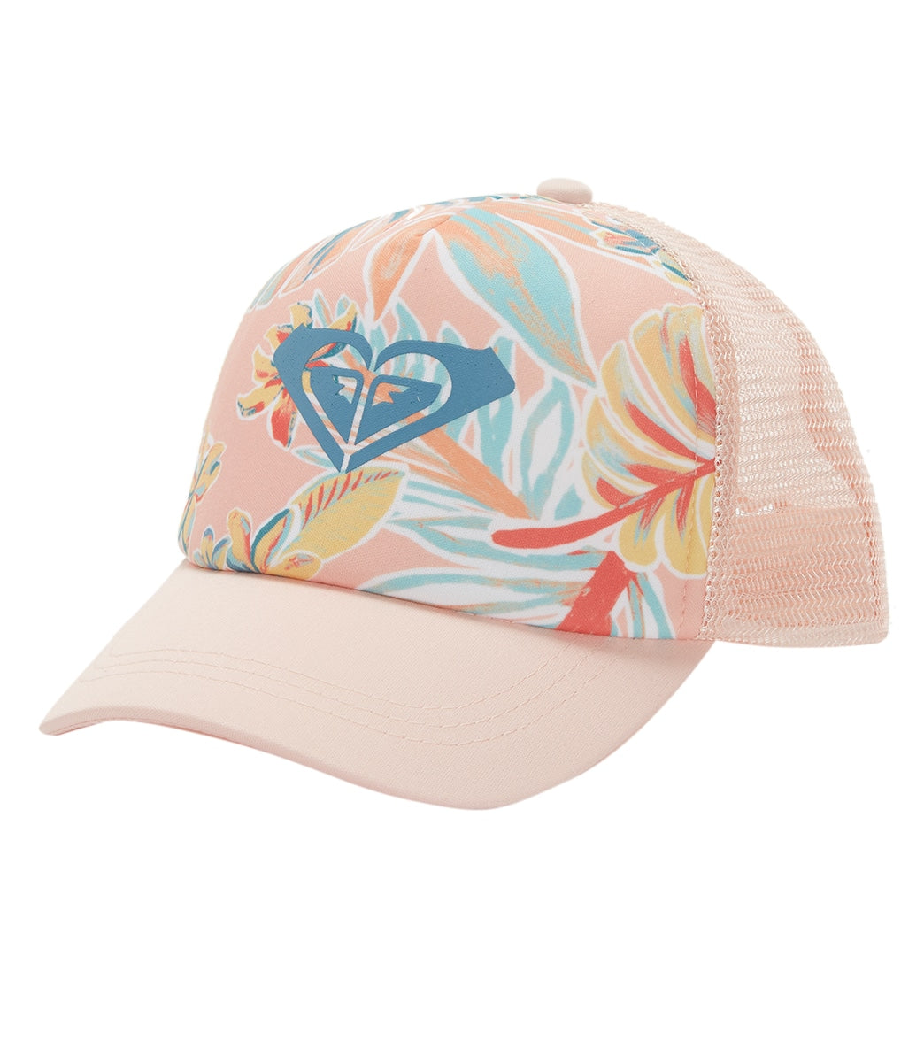 Roxy Girls' Sweet Emotions Trucker Cap - Peach Pearl Ragha One Size - Swimoutlet.com