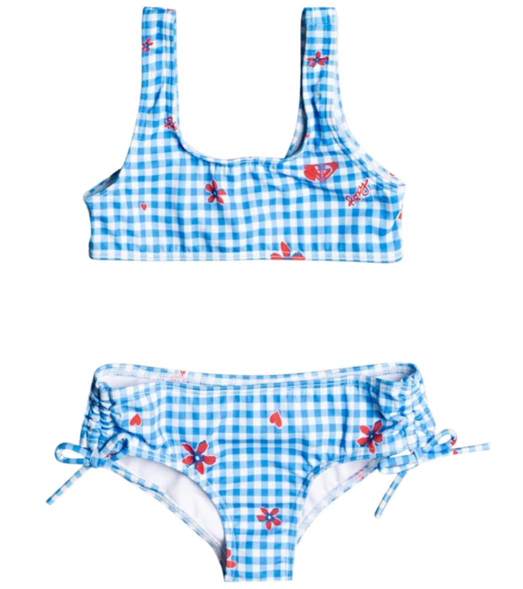 Roxy Girls' Vichy Paradise Two Piece Bikini Set - French Blue Licia Small 2 - Swimoutlet.com