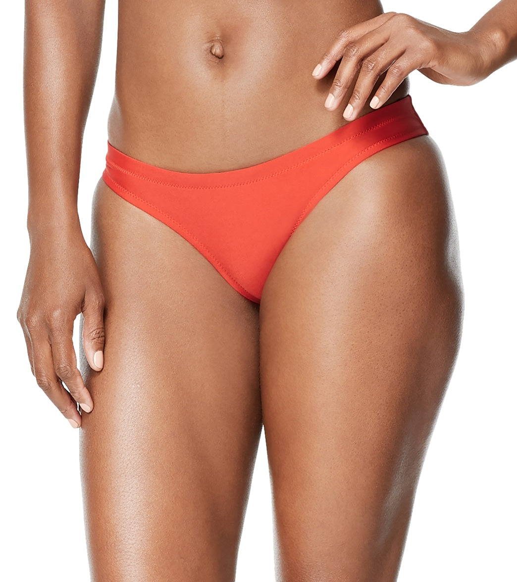 Speedo Women's Solid Cheeky Hipster Bikini Bottom - Red Xl Size Xl - Swimoutlet.com