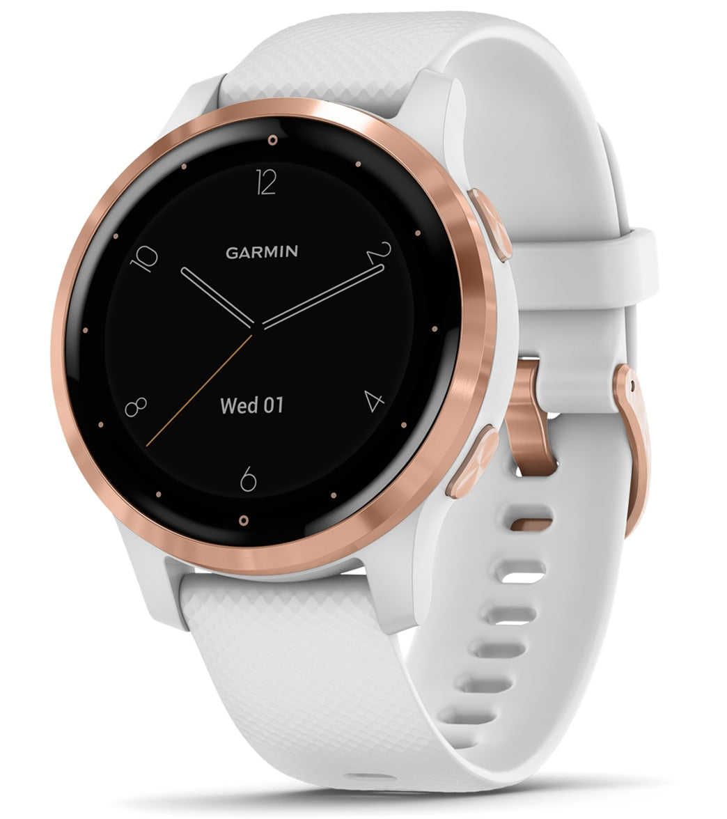 Garmin Vívoactive 4S Gps Smartwatch - White - Swimoutlet.com