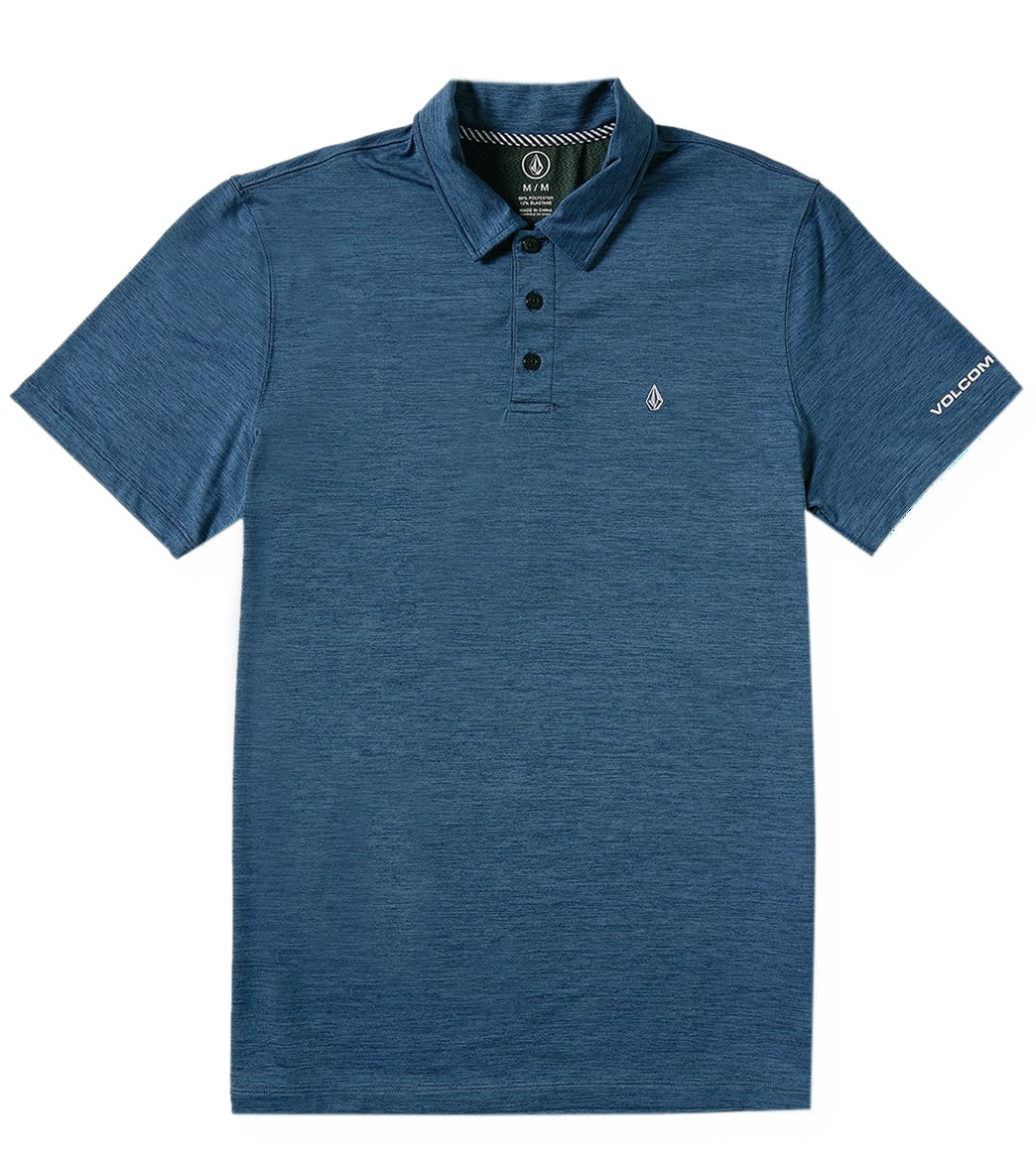 Volcom Men's Hazard Perf Short Sleeve Shirt Polo - Rinse Medium - Swimoutlet.com