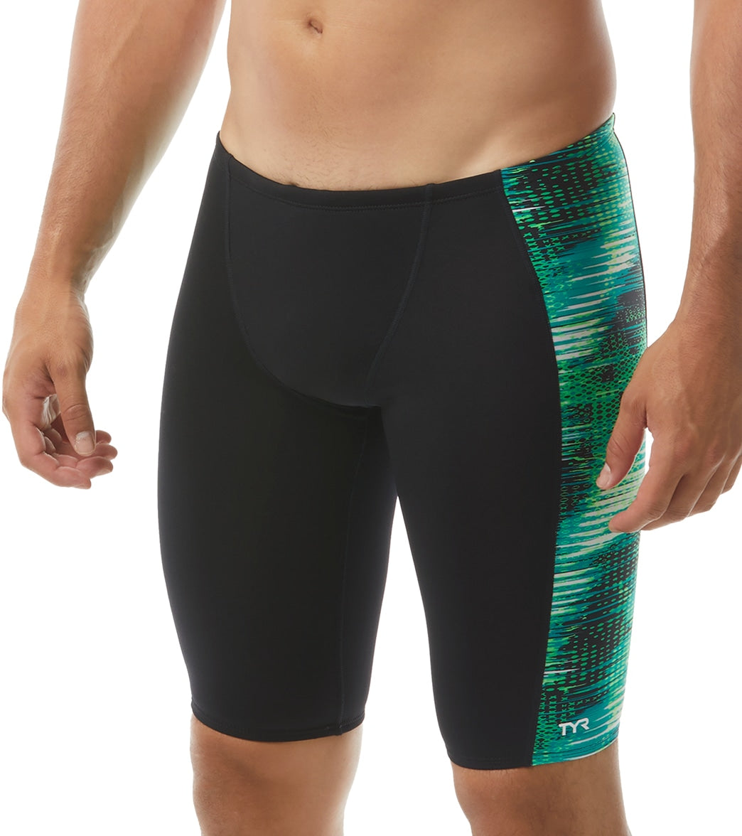 TYR Men's Surge Hero Jammer Swimsuit Green at SwimOutlet.com