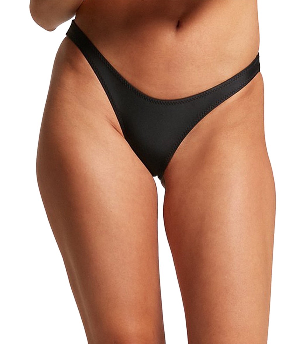 Volcom Women's Simply Solid Skimpy Bikini Bottom - Black Medium - Swimoutlet.com