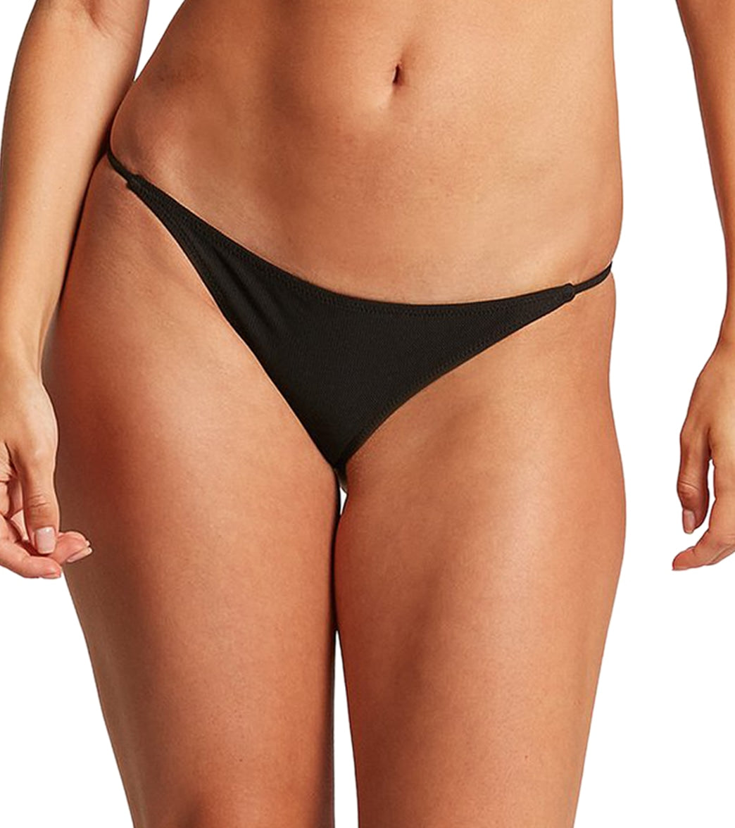 Volcom Women's Simply Mesh Skimpy Bikini Bottom - Black Large - Swimoutlet.com