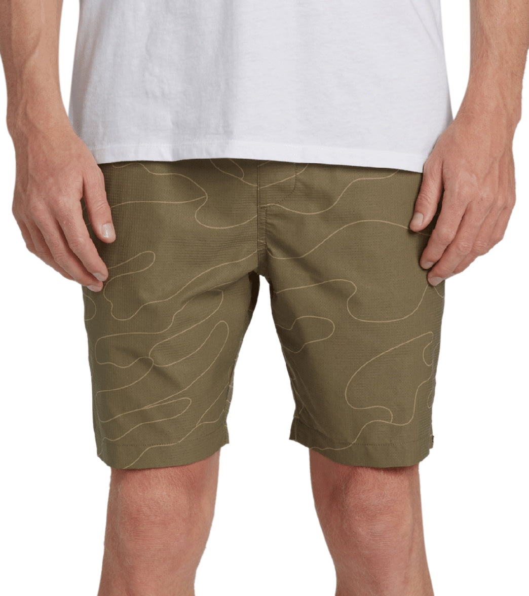 Billabong Men's Surftrek Performance Walkshorts - Olive Camo Large - Swimoutlet.com