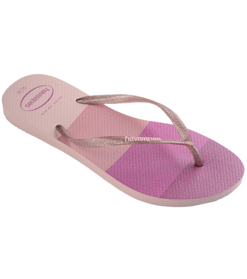 Havaianas Slim Palette Glow Sandals - Candy Pink 25/26 - Swimoutlet.com