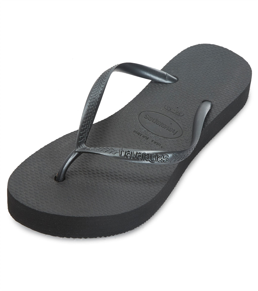 Havaianas Slim Flatform Sandals - Black 35/36 - Swimoutlet.com