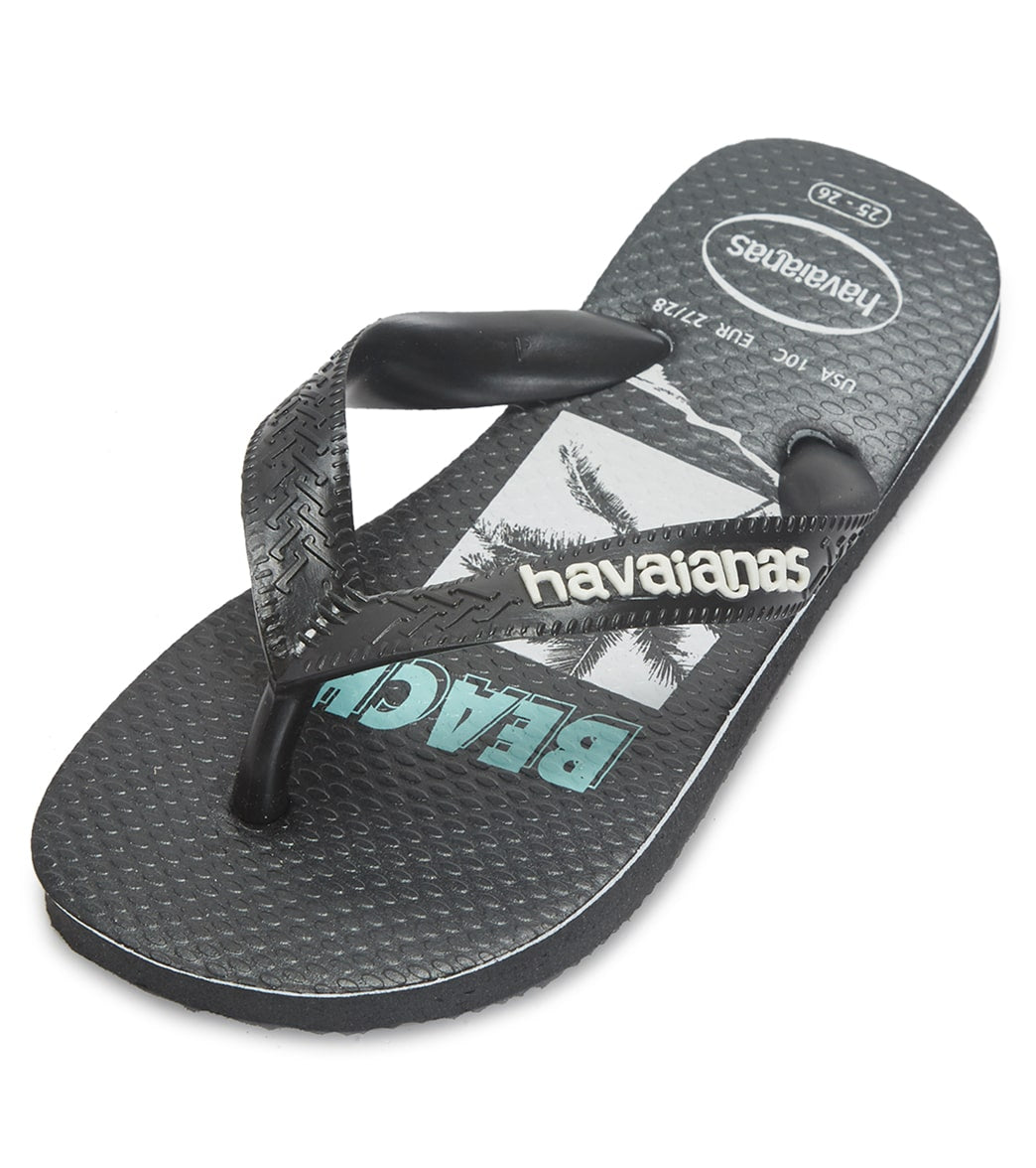 Havaianas Top Beach Sandals - Black 27/28 - Swimoutlet.com