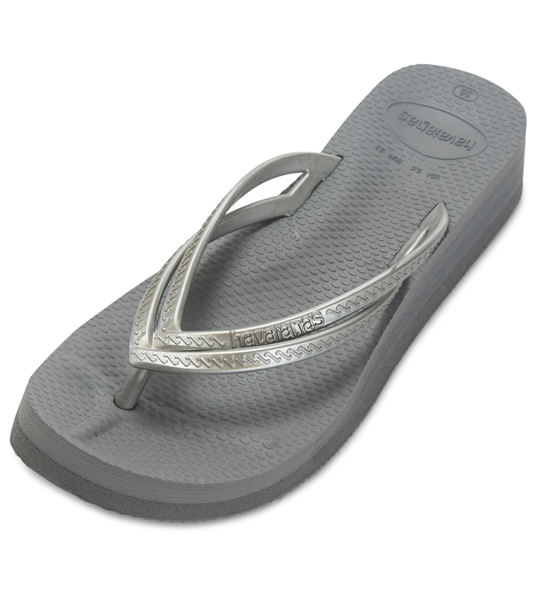 Havaianas Womens Wedge Sandals - Steel Grey 37 - Swimoutlet.com