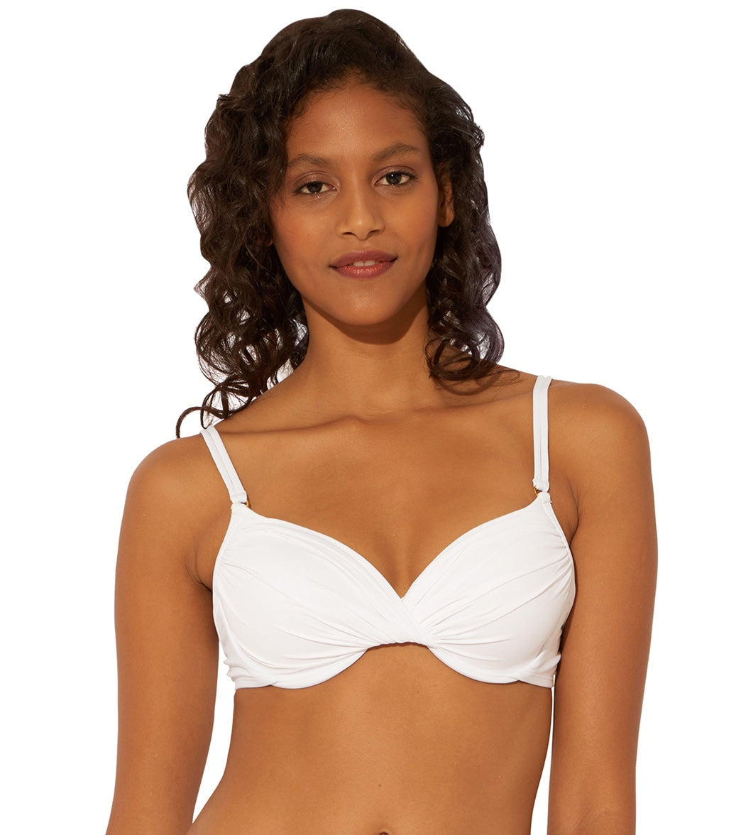 Bleu Rod Beattie Women's Kore Ots Bikini Top - White 10 - Swimoutlet.com