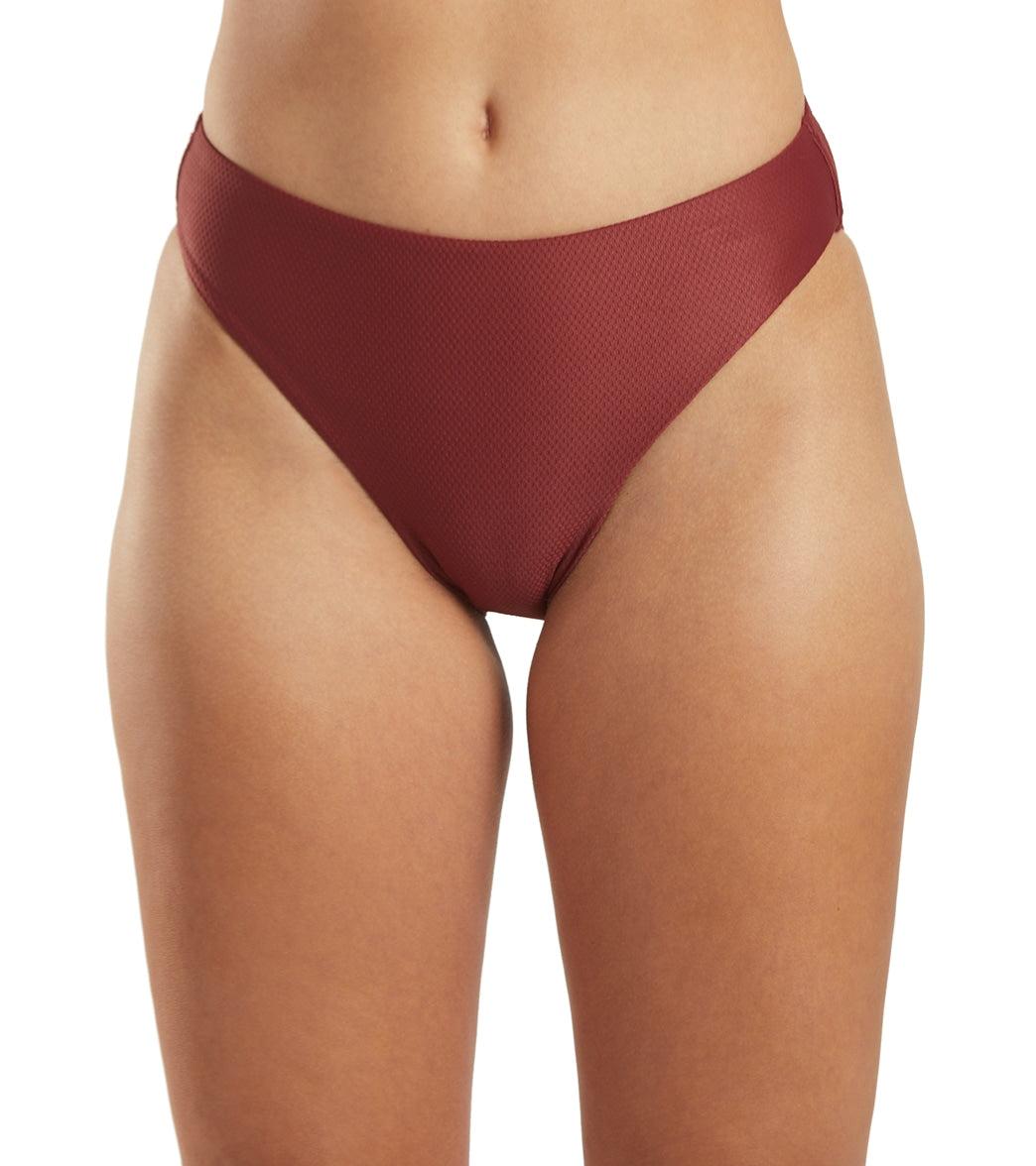 Azura Women's Pique Classic Bikini Bottom - Rust Usa 10 / Aus 14 - Swimoutlet.com
