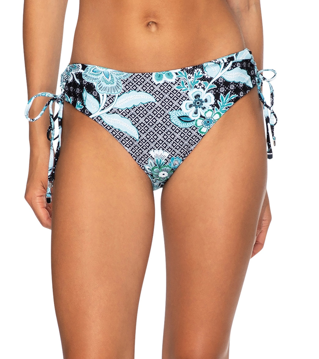 Azura Women's Goa Midrise Tie Side Bikini Bottom - Black Usa 10 / Aus 14 - Swimoutlet.com