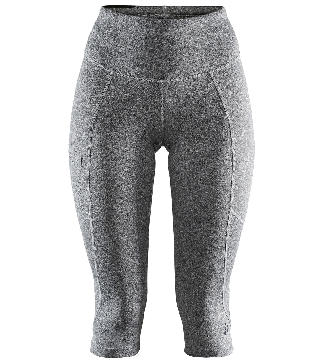 Craft Women's Advance Essence Capri Tight - Dark Grey Melange Medium Size Medium - Swimoutlet.com