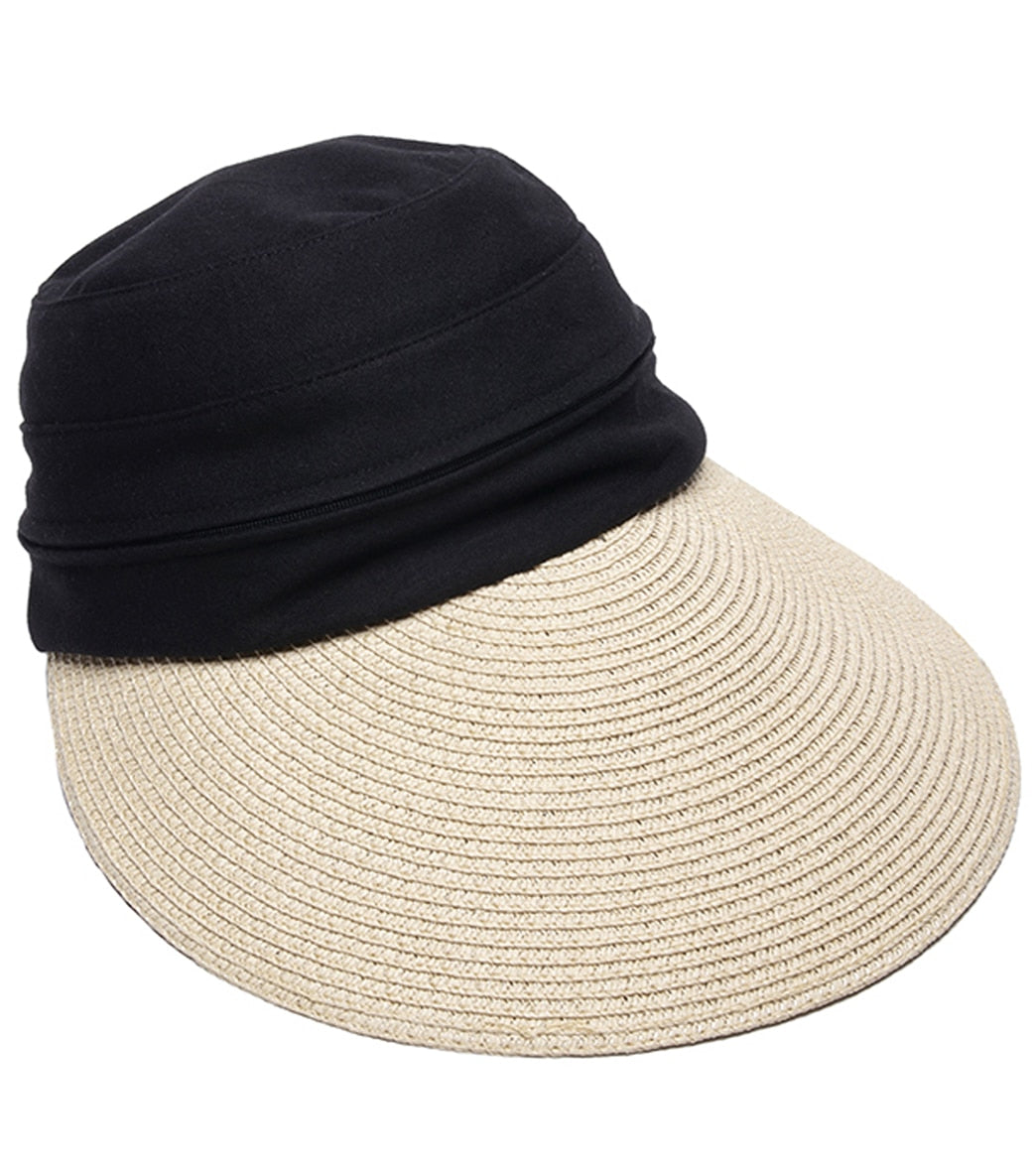 Physician Endorsed Women's Bimini Hat - Natural/Black Adjustable - Swimoutlet.com