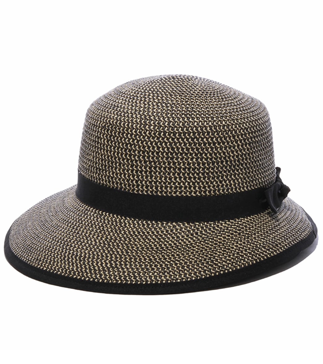 Physician Endorsed Women's Pitch Perfect Contrast Straw Hat - Gold Adjustable - Swimoutlet.com