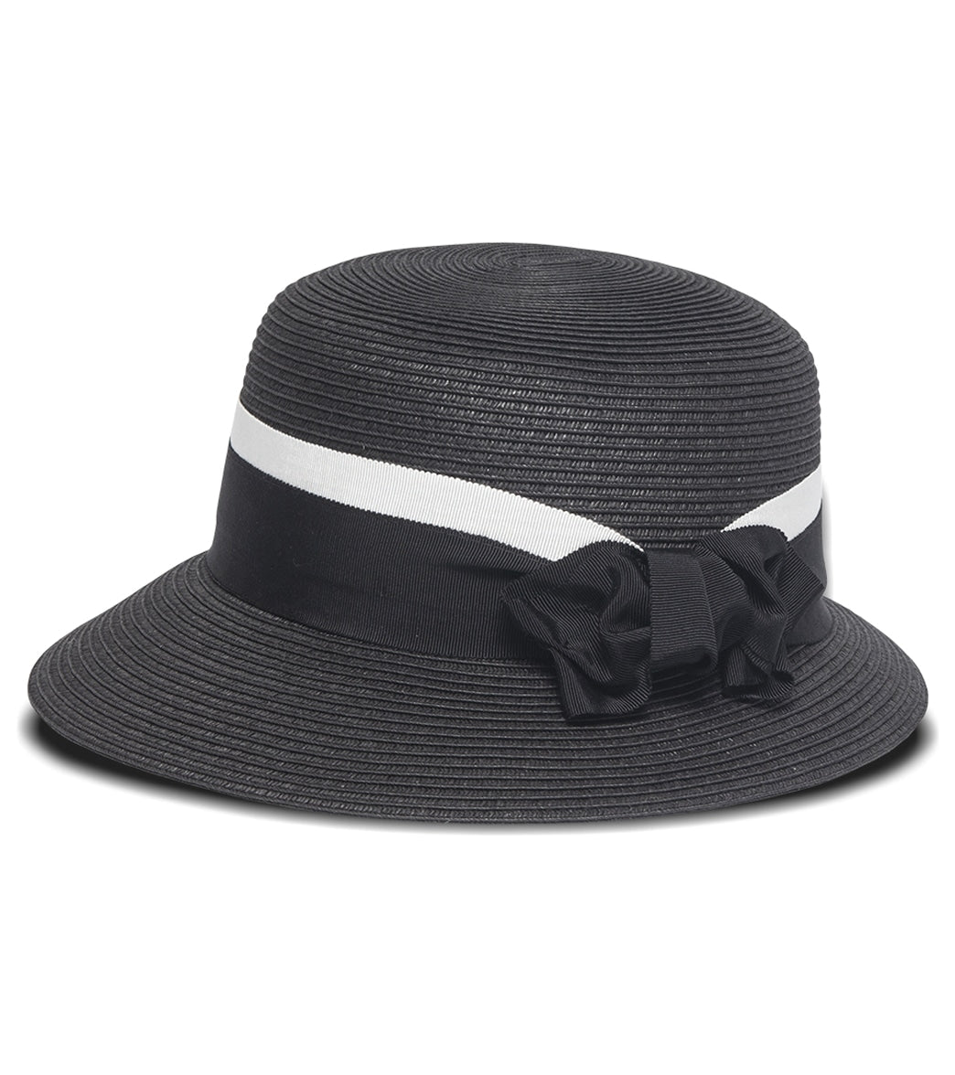 Physician Endorsed Women's Spectator Straw Hat - Black Adjustable - Swimoutlet.com