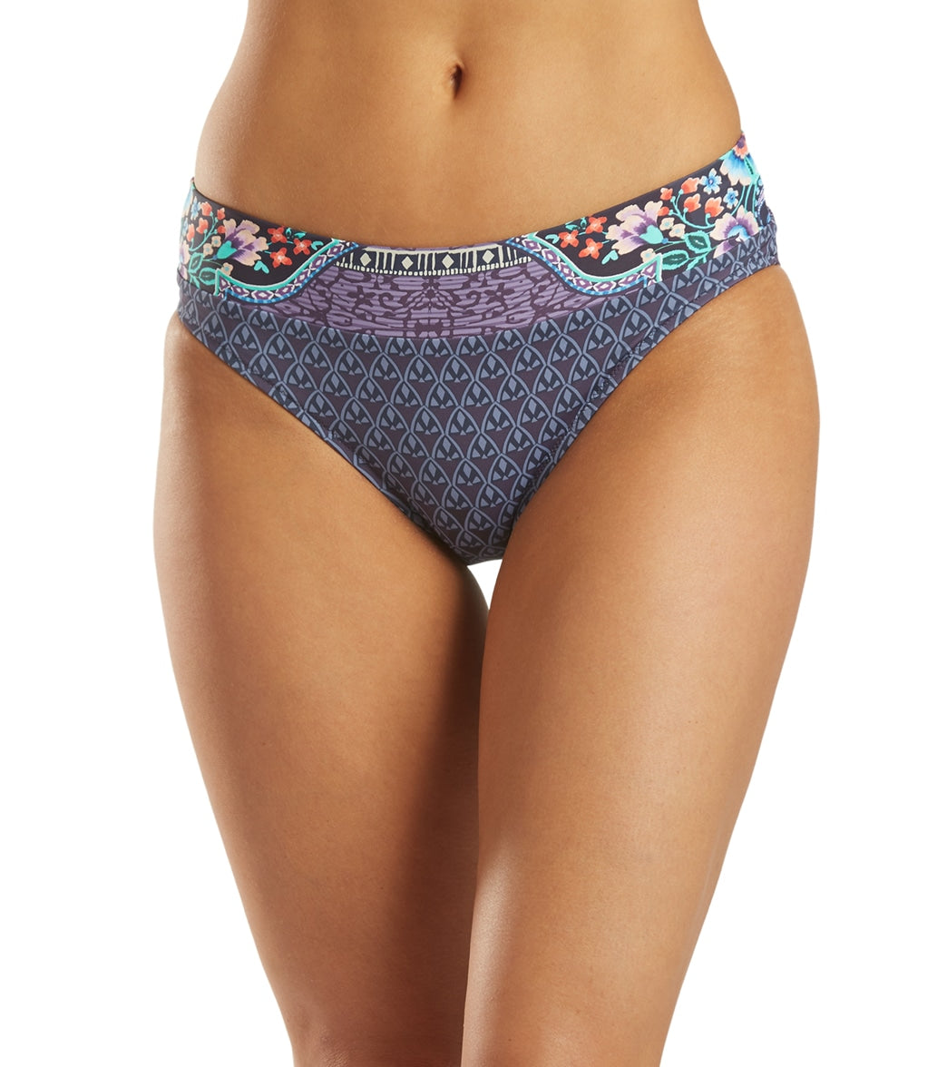 Johnny Was Women's Saba Bikini Bottom - Purple/Multi Large - Swimoutlet.com