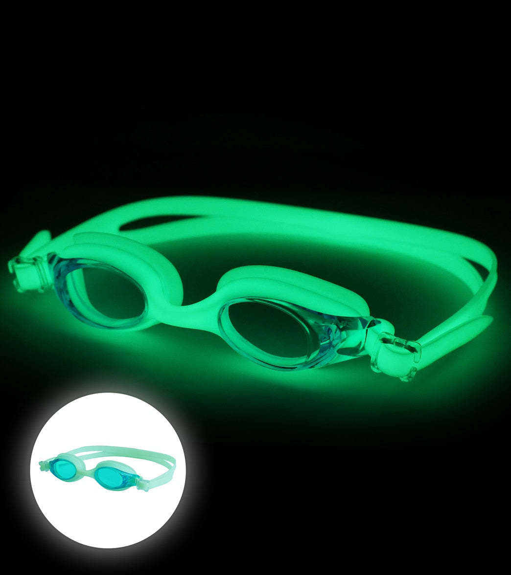 Finis Kids' Flowglow Glow-In-The-Dark Goggle - Green Glow - Swimoutlet.com