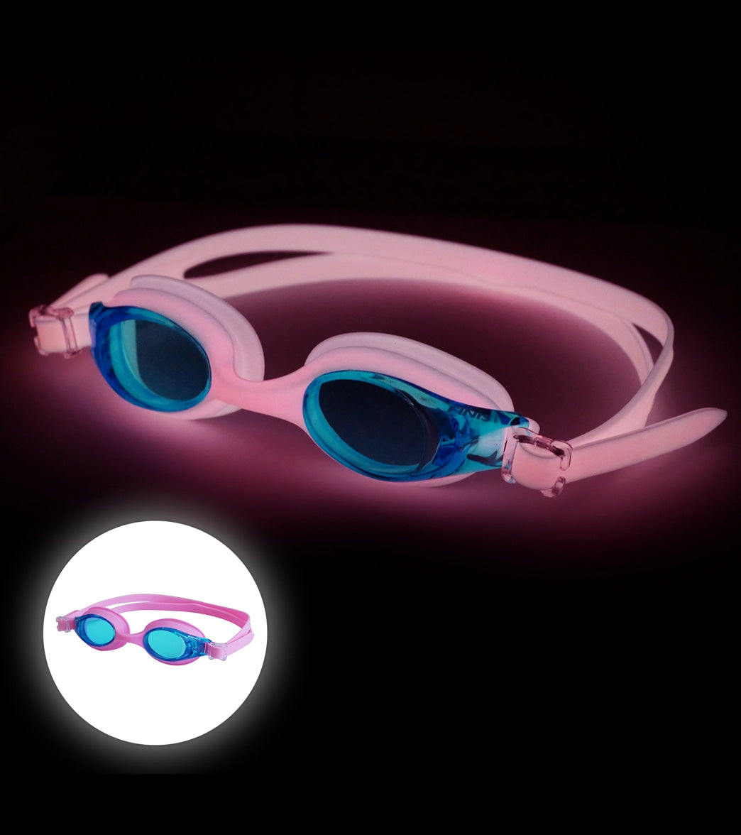Finis Kids' Flowglow Glow-In-The-Dark Goggle - Pink Glow - Swimoutlet.com