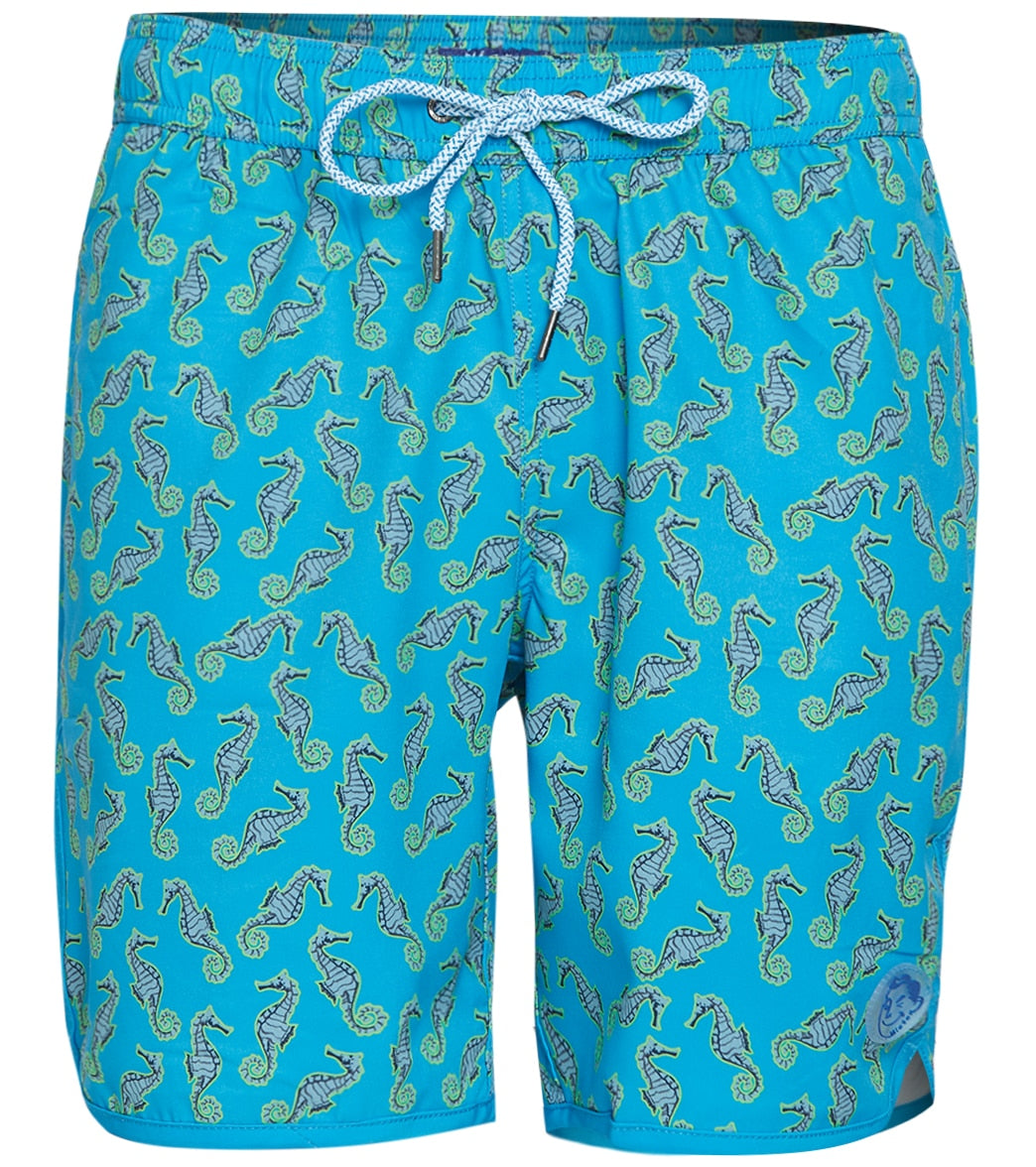 Mr. swim Men's Seahorse Swim Trunk - Blue Xl - Swimoutlet.com