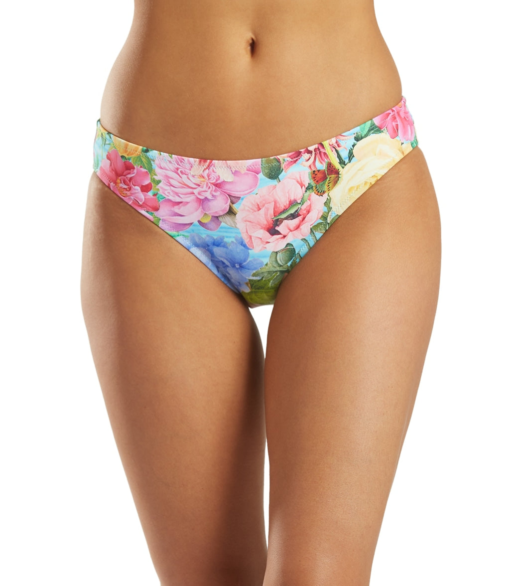 Johnny Was Women's Costa Azul Bikini Bottom - Blue/Multi Large - Swimoutlet.com