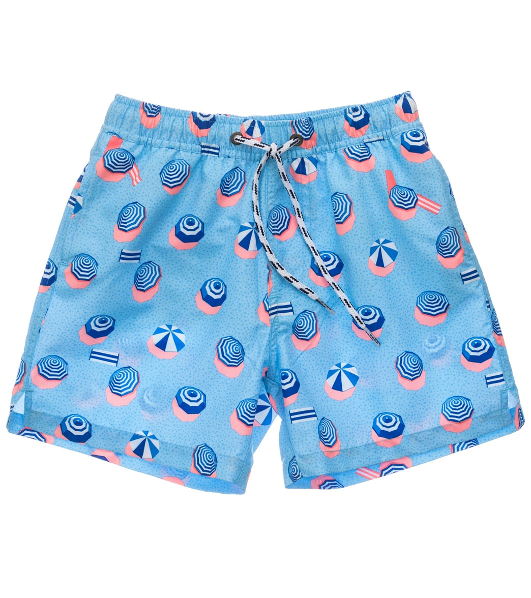 Snapper Rock Boys' French Riviera Volley Swim Trunk Toddler/Little/Big Kid - Blue 10 Polyester - Swimoutlet.com