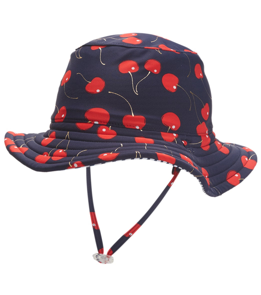 Snapper Rock Girls' Ma Cheri Reversible Bucket Hat - Navy Medium Elastane/Polyamide - Swimoutlet.com