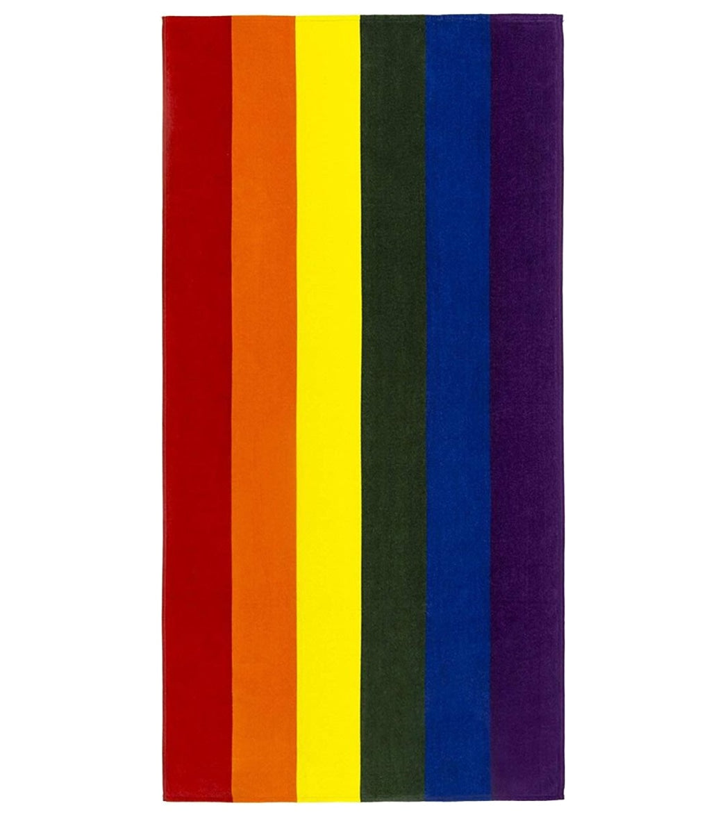 Dohler Rainbow Pride Gay Flag Beach Towel 30X 60 - Multi Color 30X60 Cotton - Swimoutlet.com