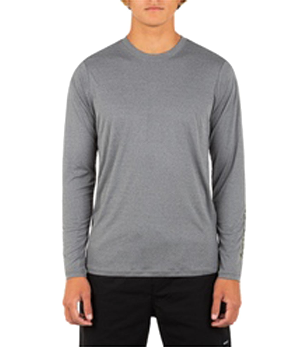 Hurley H2O-Dri Fastlane Long Sleeve Surf Shirt - Dark Grey Heather Large - Swimoutlet.com