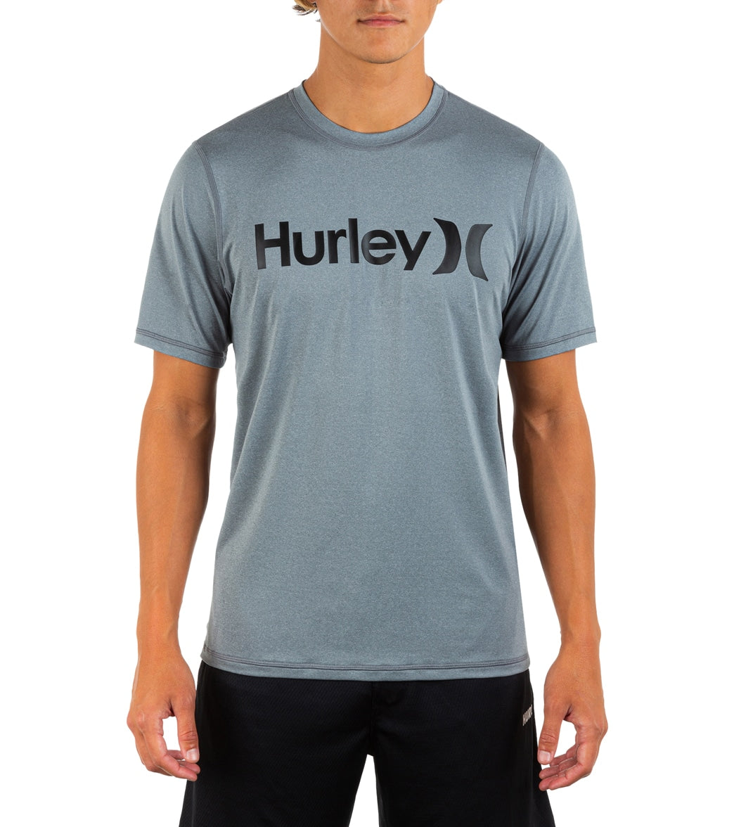 Hurley One And Only Hybrid Short Sleeve Surf Shirt - Cool Grey Large - Swimoutlet.com