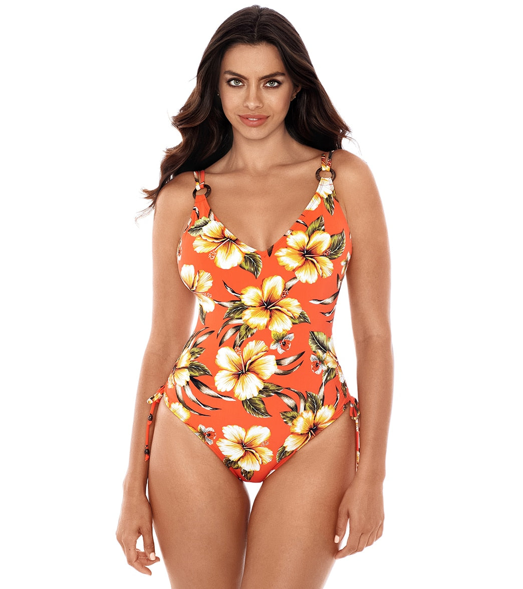 Skinny Dippers By Miraclesuit Women's Kahului One Piece Swimsuit - Goldfish Large - Swimoutlet.com