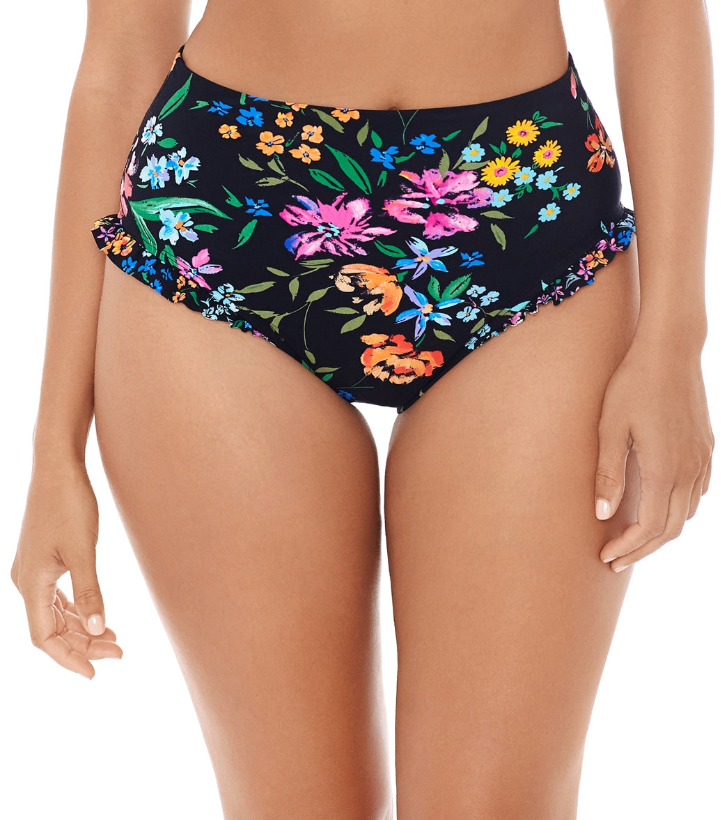 Skinny Dippers By Miraclesuit Women's Baby Kiss Daisy Duke High Waist Bottom - Black Large - Swimoutlet.com
