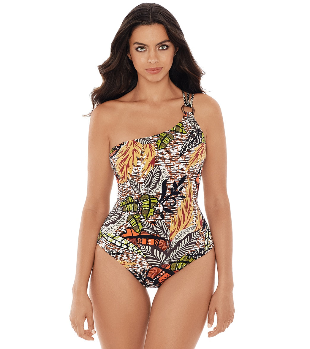 Skinny Dippers By Miraclesuit Women's Wurley Triple Sec One Piece Swimsuit - Brunette Large - Swimoutlet.com