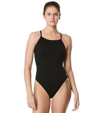 스피도 원피스 수영복 (강습용 추천) Speedo Womens Solid Endurance + Crossback One Piece Swimsuit,스피도 Speedo Black