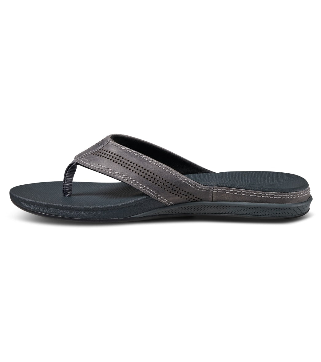 Reef Men's Cushion Lux Flip Flop - Grey 10 - Swimoutlet.com