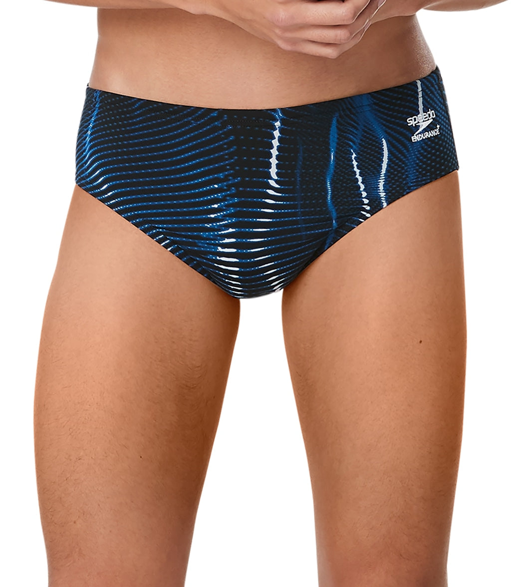 Speedo Men's Solar Boom Brief Swimsuit - Blue 24 Polyester/Pbt - Swimoutlet.com