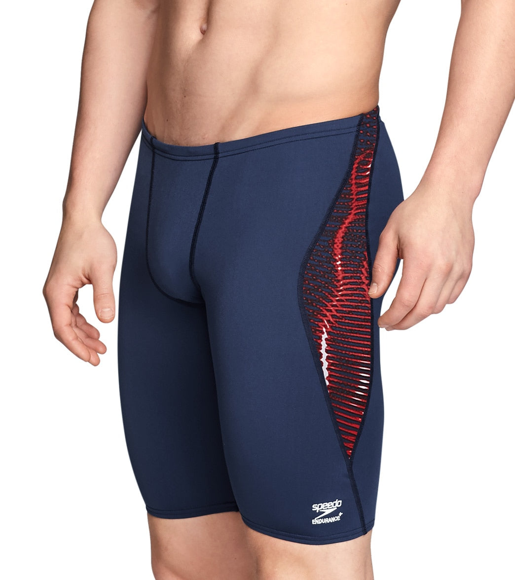 Speedo Men's Solar Boom Jammer Swimsuit - Red/White/Blue 22 Polyester/Pbt - Swimoutlet.com
