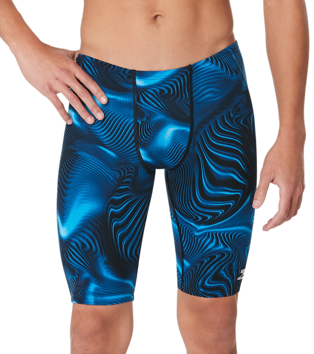 Speedo Men's Fusion Vibe Jammer Swimsuit - Blue 22 Polyester/Pbt - Swimoutlet.com