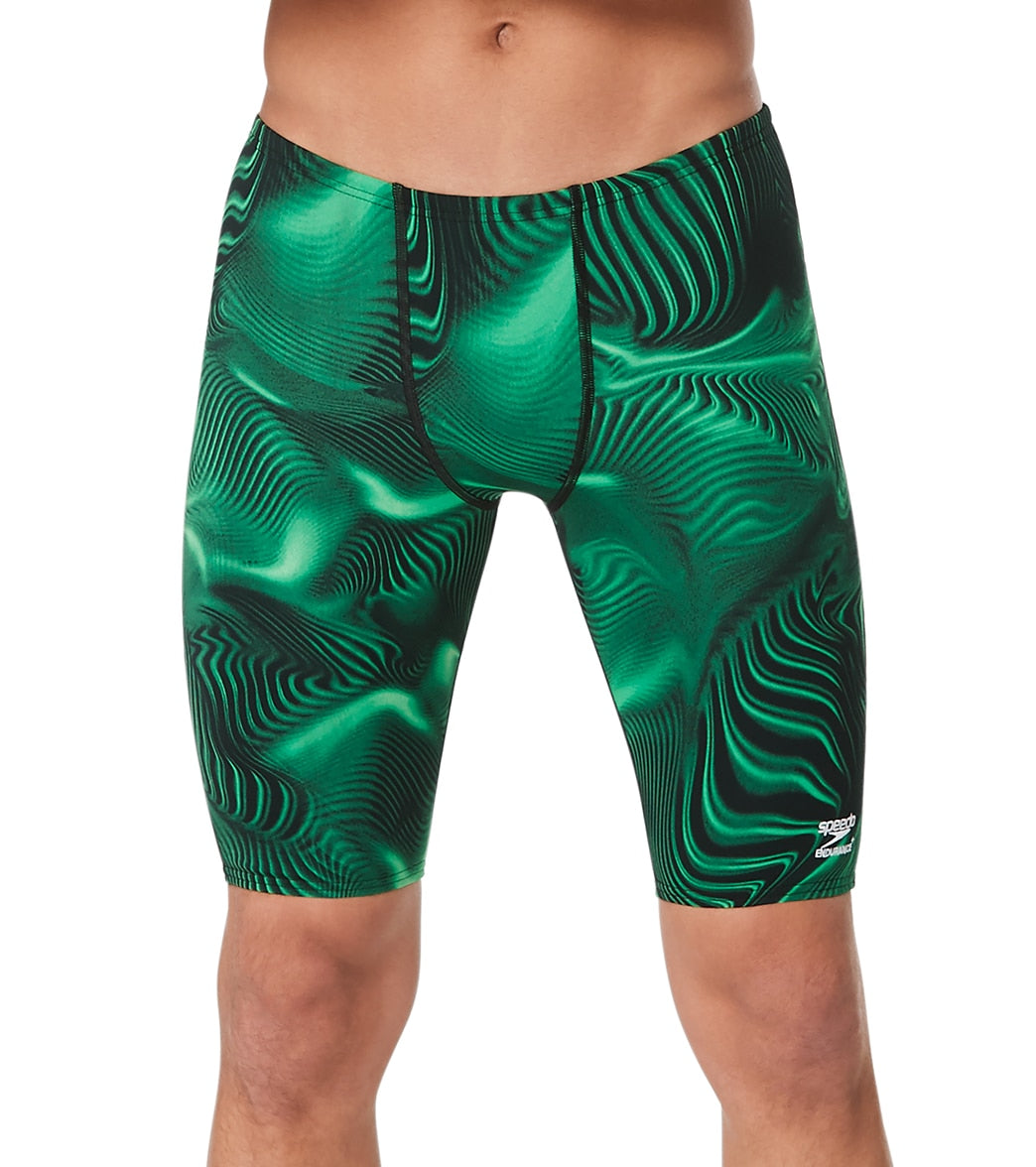 Speedo Men's Fusion Vibe Jammer Swimsuit - Green 22 Polyester/Pbt - Swimoutlet.com