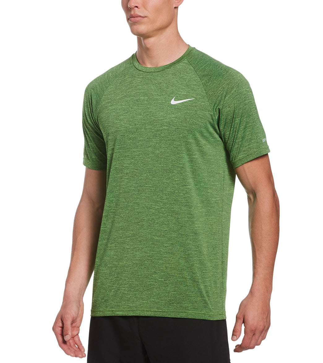 nike short sleeve heathered hydroguard swim tee