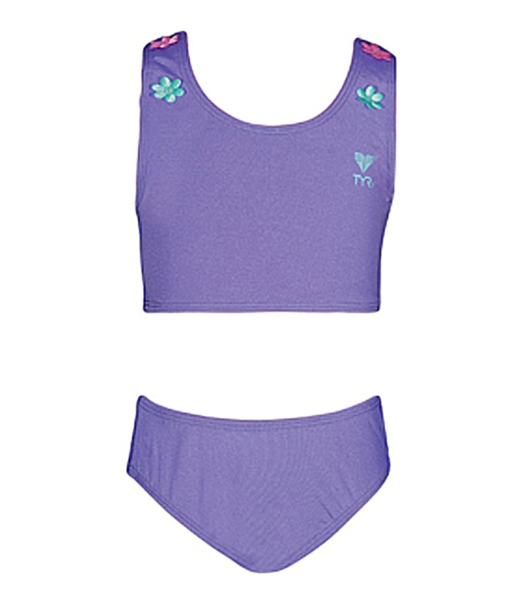 TYR solid girls bikini - purple 5t - swimoutlet.com