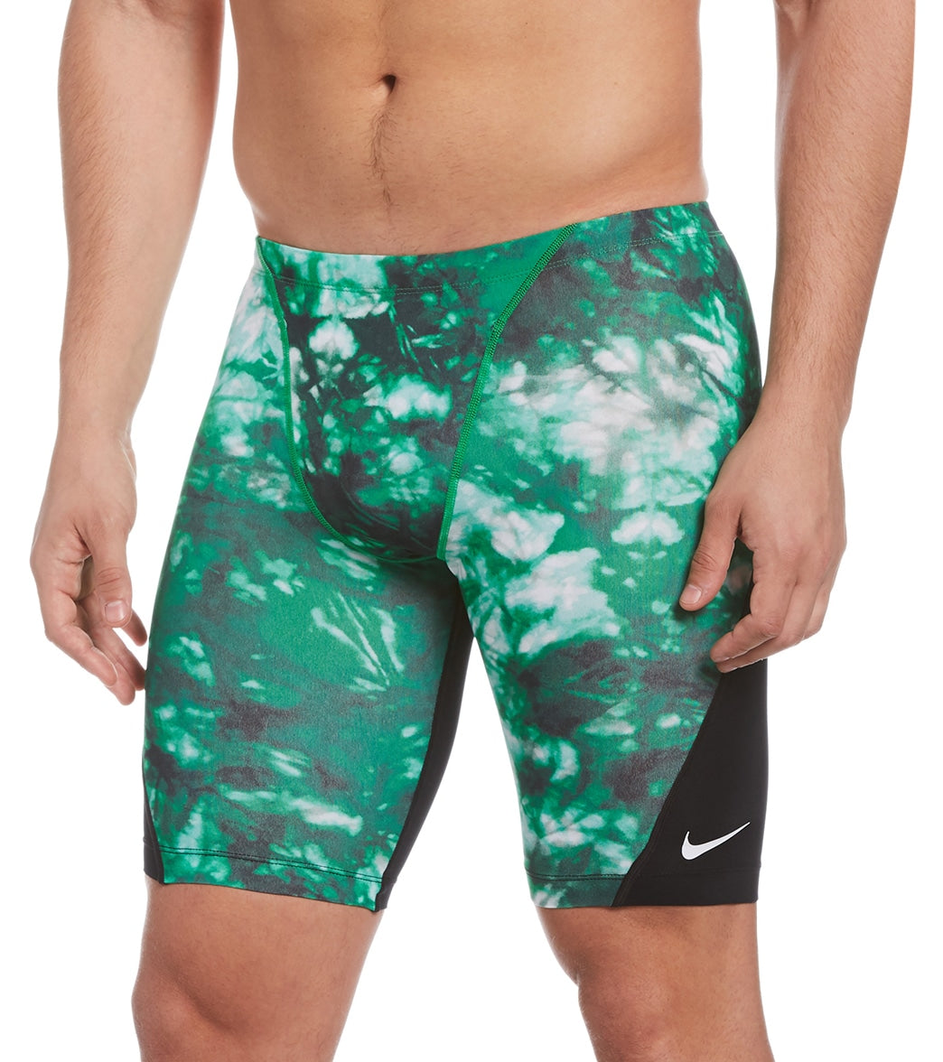 나이키 맨 강습용 5부 수영복 Nike Mens Hydrastrong Tie Dye Jammer Swimsuit,Court Green