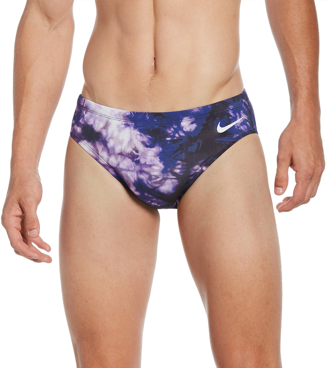 나이키 Nike Mens Hydrastrong Tie Dye Brief Swimsuit,Court Purple